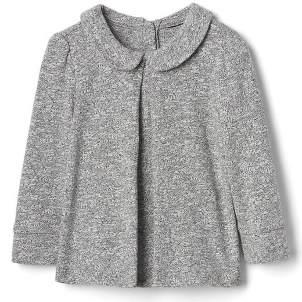 Marled Jersey Peter Pan collard top GAP
